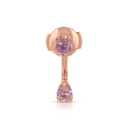 CLASSIC PINK SAPPHIRE ORBIT EARRING