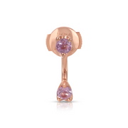 PINK SAPPHIRE ORBIT EARRING