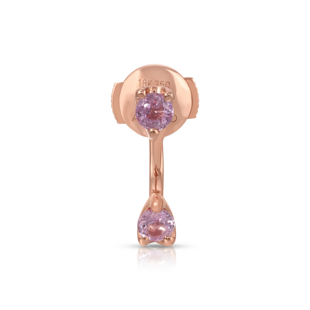 CLASSIC PINK SAPPHIRE ORBIT EARRING