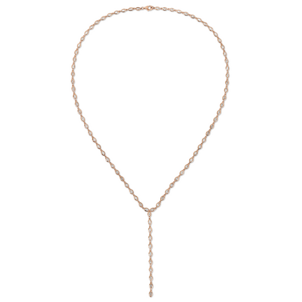 BEZELED MARQUISE DIAMOND LARIAT