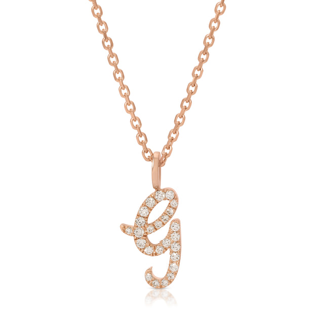 DIAMOND INITIAL DROP PENDANT