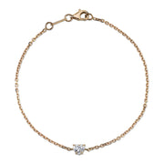 HEART SHAPE DIAMOND CHAIN BRACELET