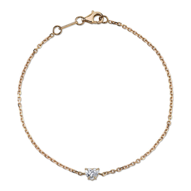 HEART SHAPE DIAMOND CHAIN BRACELET