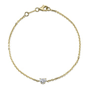 HEART SHAPE DIAMOND CHAIN BRACELET