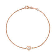 DIAMOND HEART CHAIN BRACELET