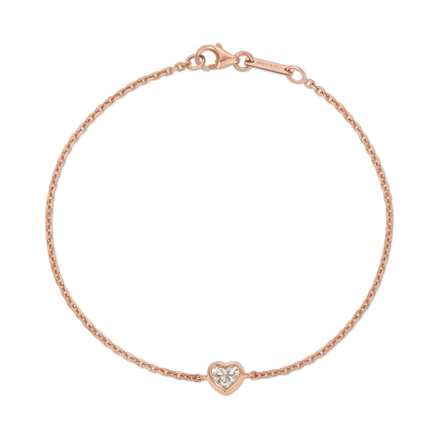 DIAMOND HEART CHAIN BRACELET