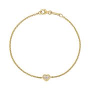 DIAMOND HEART CHAIN BRACELET