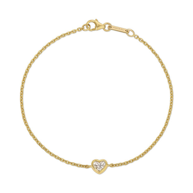 DIAMOND HEART CHAIN BRACELET