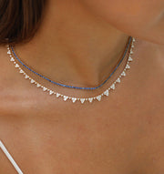 BLUE SAPPHIRE HEPBURN CHOKER 16"