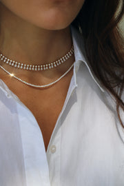 DIAMOND HEPBURN CHOKER 16"