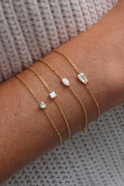 HEART SHAPE DIAMOND CHAIN BRACELET