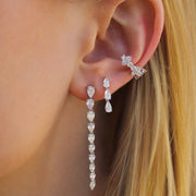 THREE PEAR DIAMOND DOT STUDS
