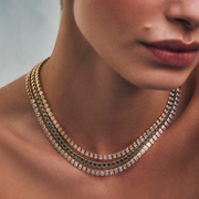 EMERALD CUT BEZEL DIAMOND CHOKER