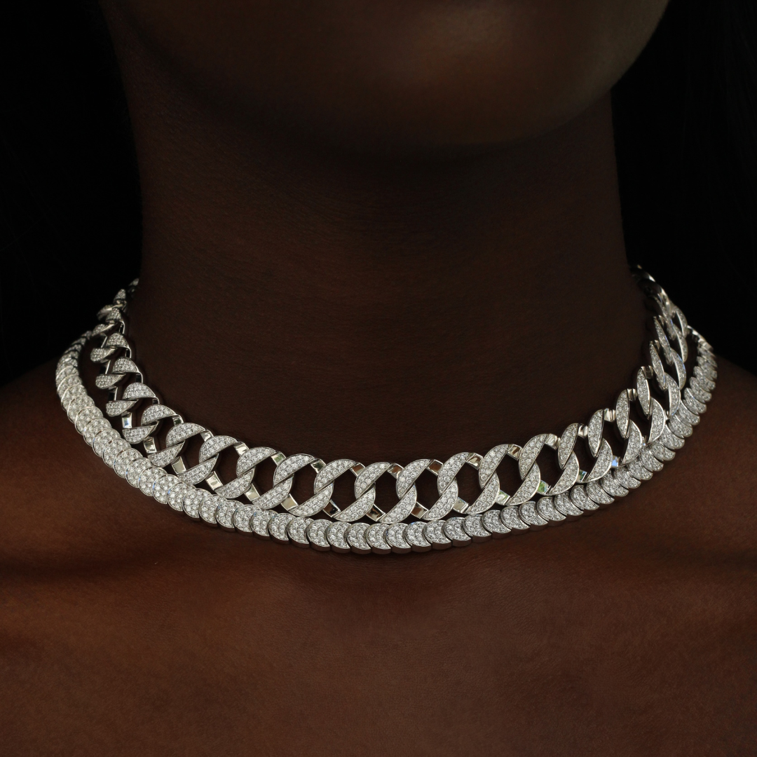HEMINGWAY DIAMOND CHAIN LINK CHOKER Anita Ko
