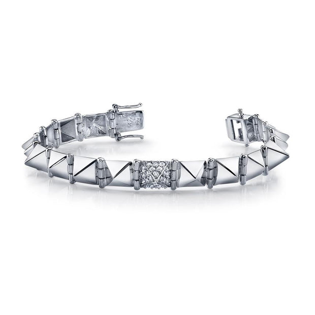 MEDIUM SPIKE BRACELET WITH ONE DIAMOND SPIKE