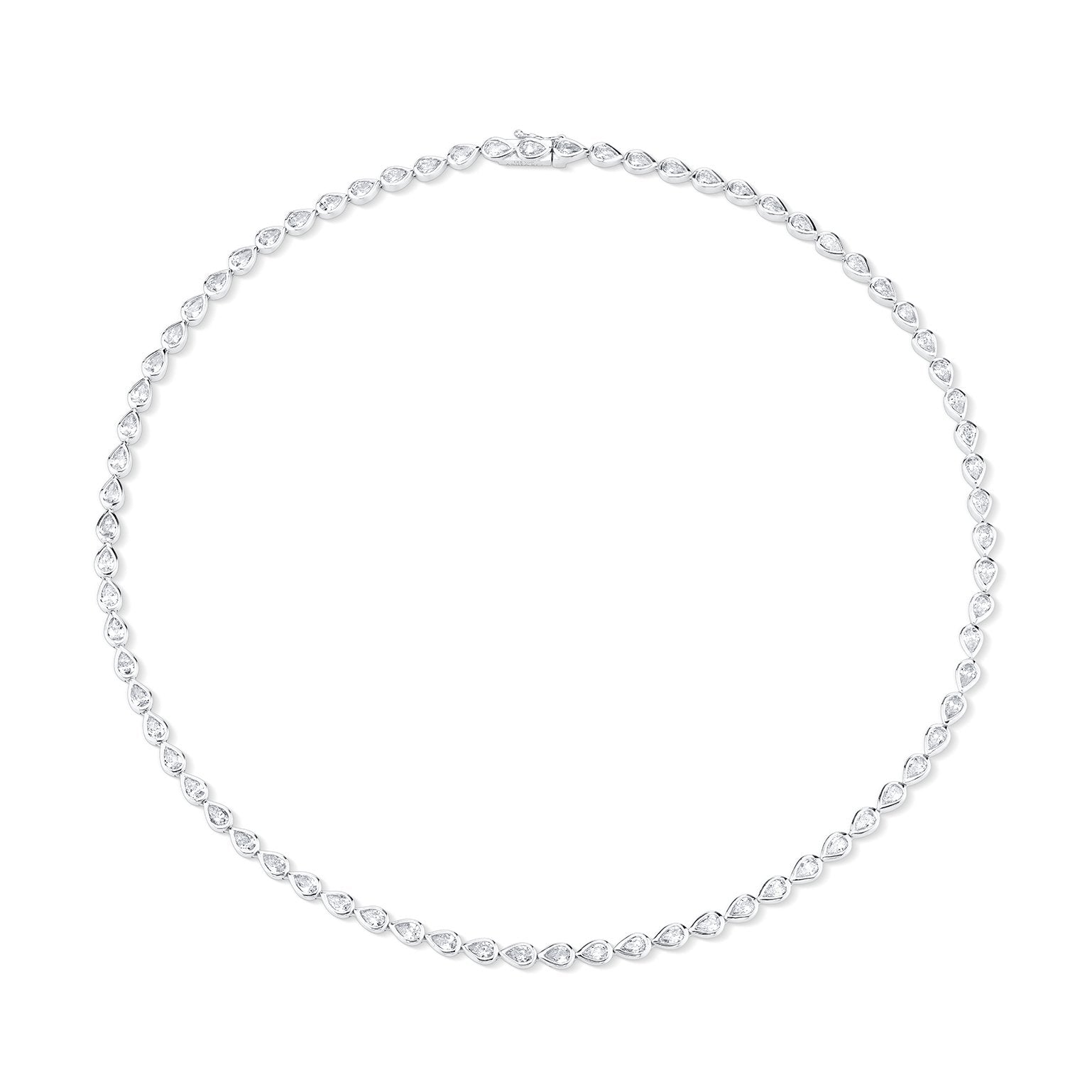 BEZELED PEAR SHAPED DIAMOND CHOKER – Anita Ko