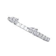 PAVE AND DOUBLE PEAR DIAMOND LOBE HUGGIE