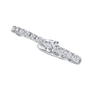 PAVE LOBE HUGGIE WITH PEAR DIAMOND CENTER