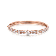 PAVE GIA BANGLE WITH KITE DIAMOND CENTER