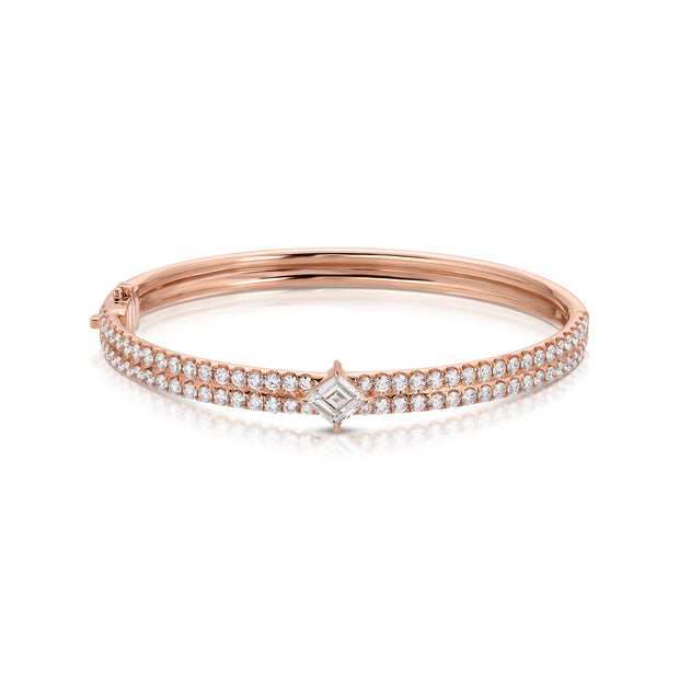 PAVE GIA BANGLE WITH KITE DIAMOND CENTER