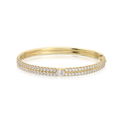 PAVE GIA BRACELET WITH OVAL DIAMOND CENTER