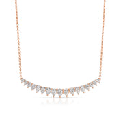 LARGE PEAR DIAMOND CRESCENT NECKLACE