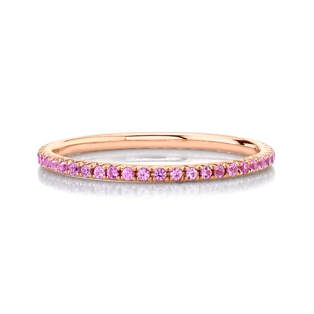 ROSE GOLD PINK SAPPHIRE ETERNITY BAND