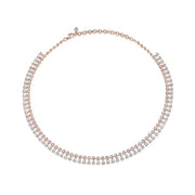 ROUND AND PEAR DIAMOND SHAKER NECKLACE