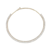 ROUND AND PEAR DIAMOND SHAKER NECKLACE