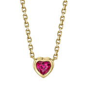 RUBY HEART NECKLACE