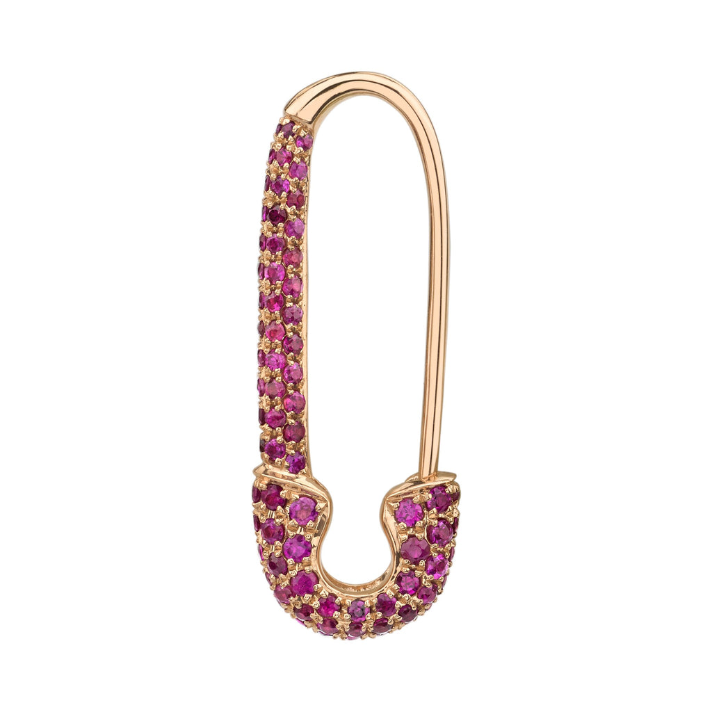 Rose gold safety pin earring store