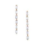 SHORT BAGUETTE DIAMOND DROP EARRINGS