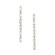 SHORT BAGUETTE DIAMOND DROP EARRINGS