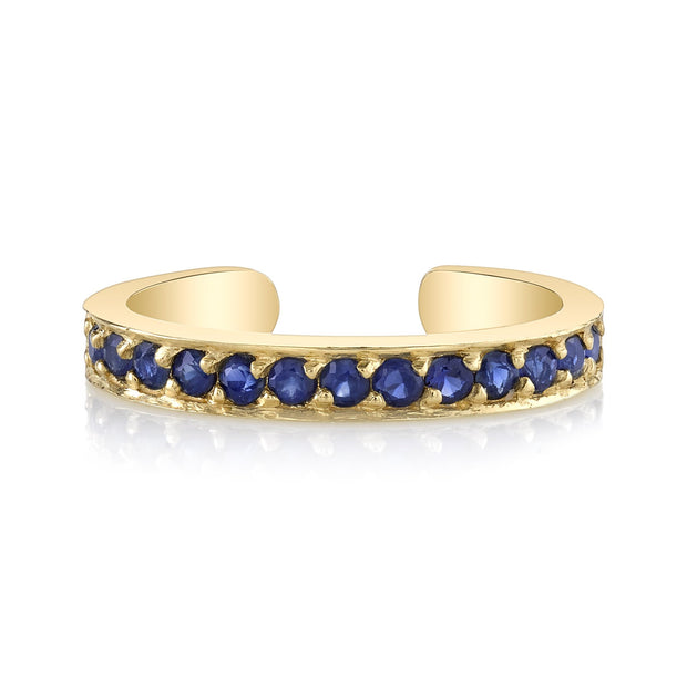 SINGLE ROW BLUE SAPPHIRE EAR CUFF