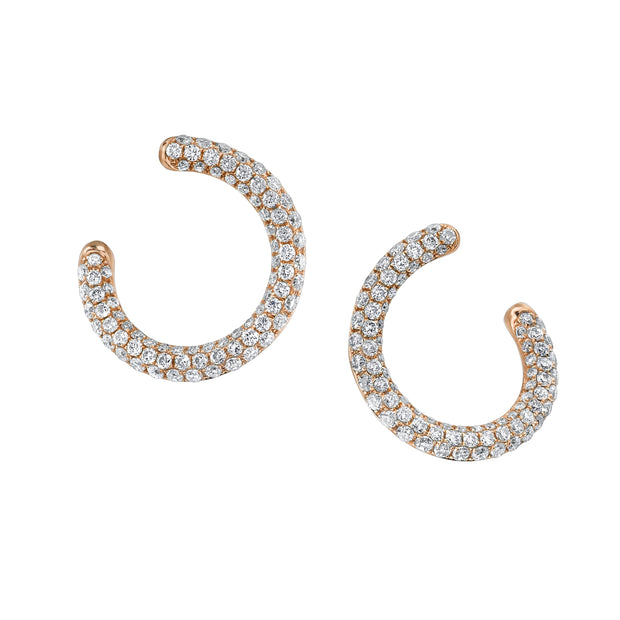 SMALL PAVE TWIST HOOPS