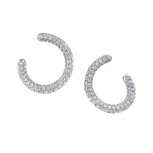 SMALL PAVE TWIST HOOPS