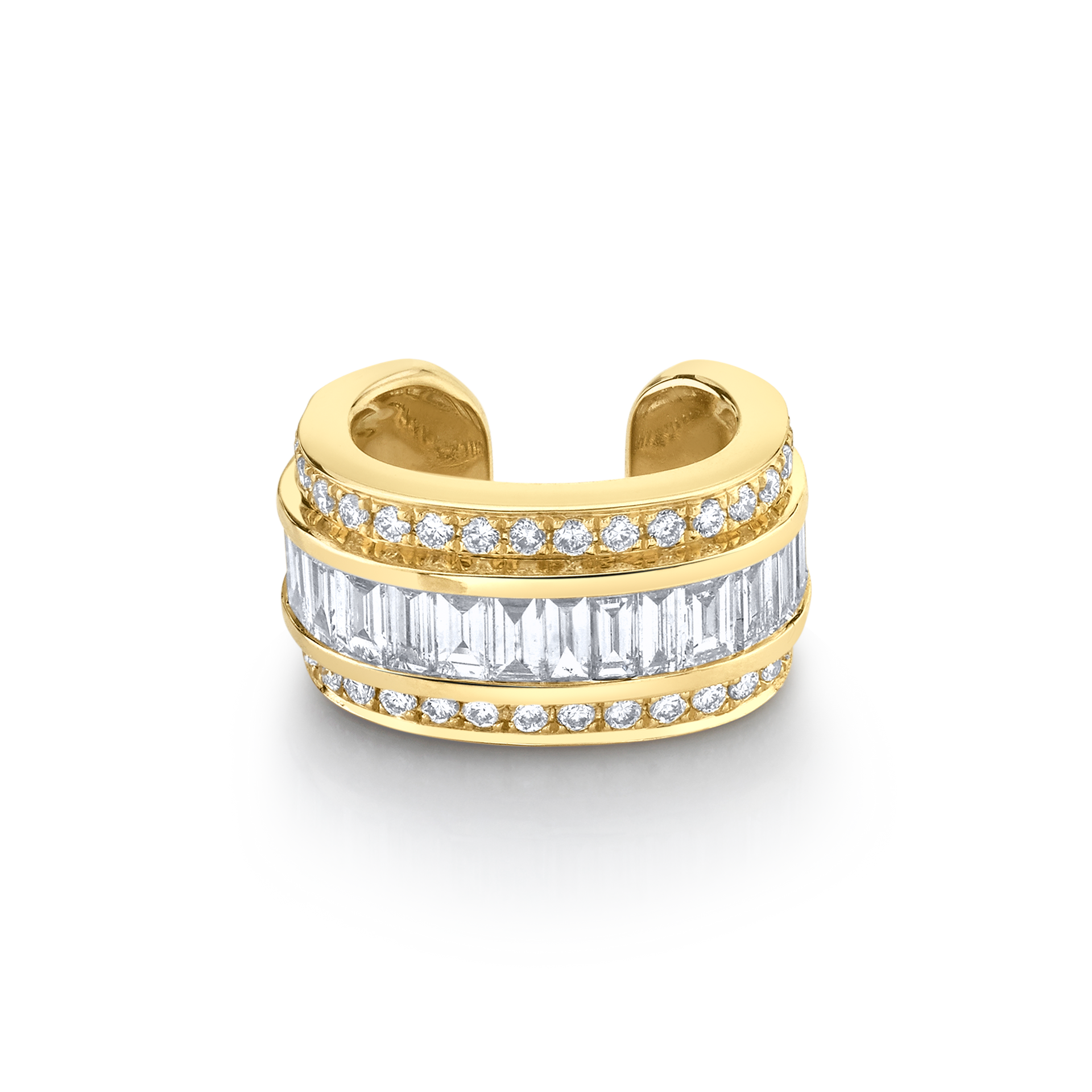  STACKED DIAMOND EAR CUFF