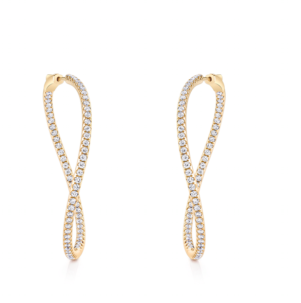DIAMOND TWISTED HOOPS