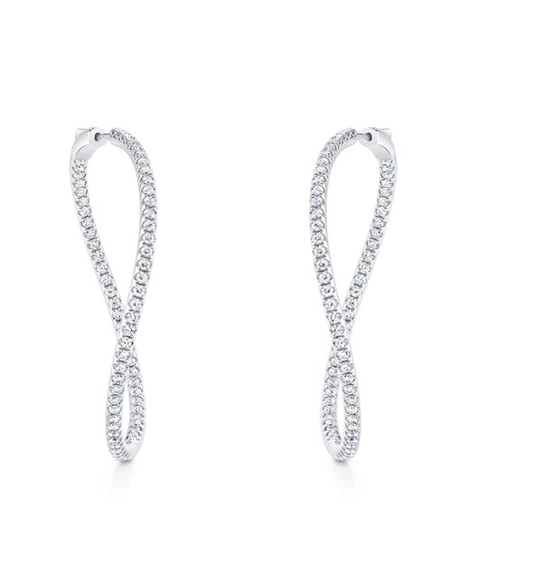 DIAMOND TWISTED HOOPS