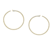 PAVE DIAMOND BARDOT HOOPS