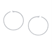 PAVE DIAMOND BARDOT HOOPS