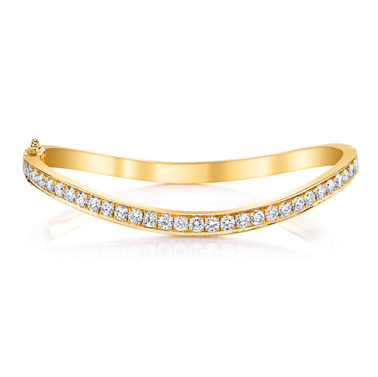DIAMOND WAVE BANGLE – Anita Ko