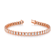 EMERALD CUT BEZEL DIAMOND BRACELET