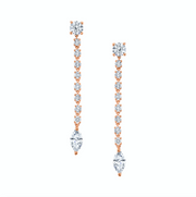 SHORT ROPE DIAMOND EARRINGS WITH MARQUISE DIAMOND DROP