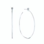 LARGE HOOPS WITH DIAMOND STUDS