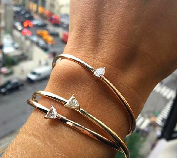 TRILLION SHAPED DIAMOND CUFF