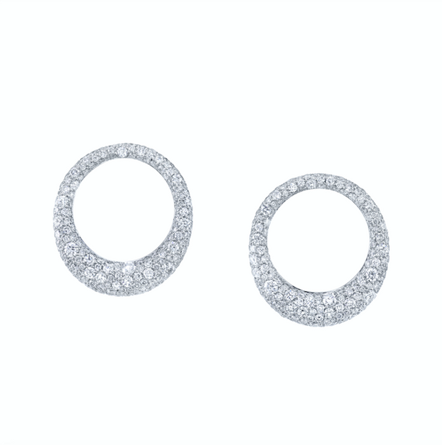 LARGE PAVE DIAMOND GALAXY EARRINGS