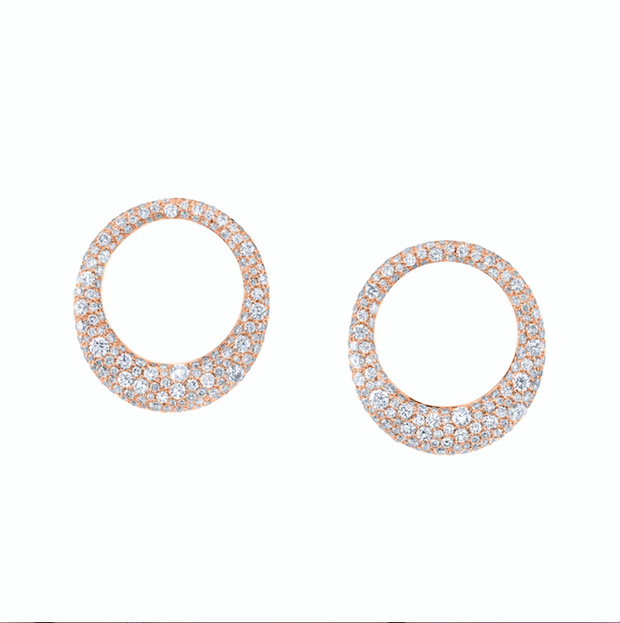 LARGE PAVE DIAMOND GALAXY EARRINGS