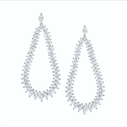 LARGE MARQUISE DIAMOND SWING EARRINGS