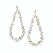 LARGE MARQUISE DIAMOND SWING EARRINGS